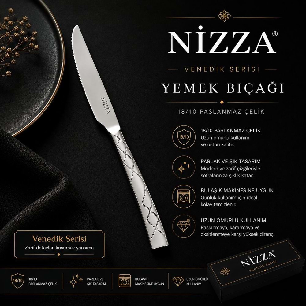 Nizza Venedik Yemek Bıçak