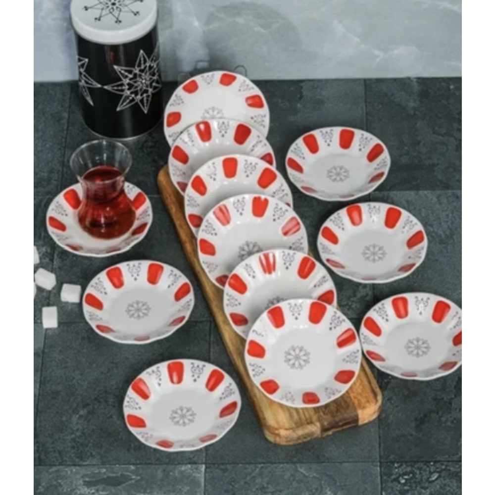 Cooker Porselen Çay Tabağı (Çay Tipi) 12 li