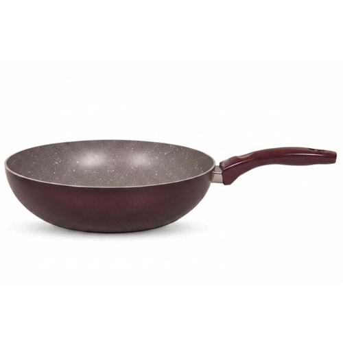 Mehtap Wok Tava Granit 28 Cm (Bordo)