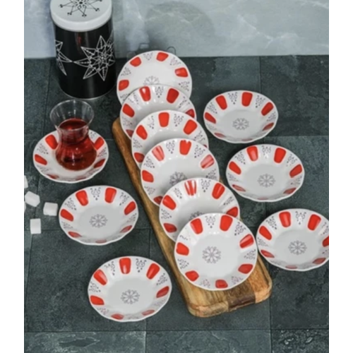 Cooker Porselen Çay Tabağı (Çay Tipi) 12 li
