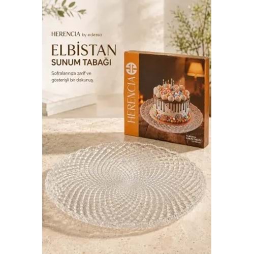 Herencıa Elbistan Lüks Pasta Sunum Tabağı