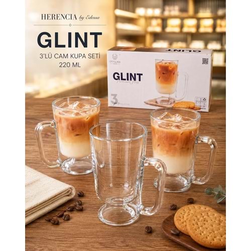 Herencıa Glınt Kupa Seti 3 Lü 220 Ml